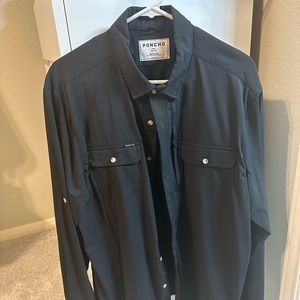 Poncho Outdoors Black XXL Slim Fit Performance Shirt